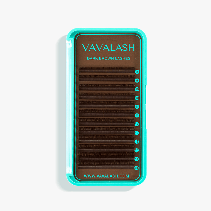 Premium Dark Brown Colored Volume Eyelash Extensions 0.07mm SC-1