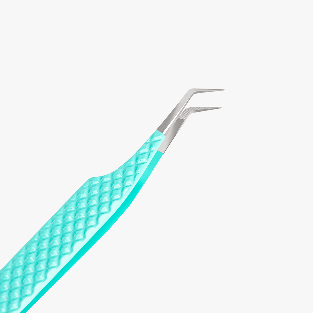 VG-03 Fiber Tip Blue Coated 45°-Deg Volume Eyelash Extensions Tweezers SC-1