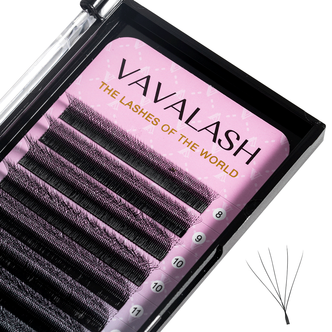 W-Shape 5D Volume Premade Fan Lash Extensions J/L/M Curl