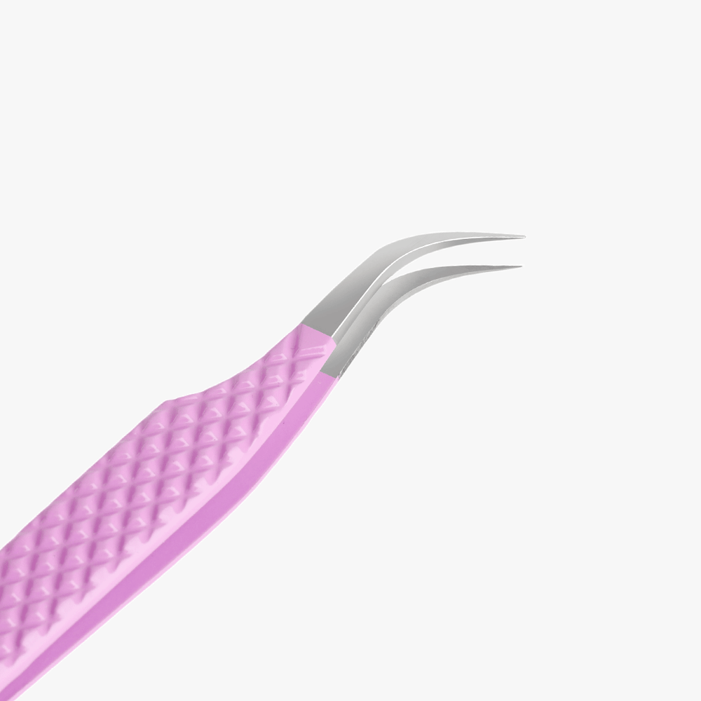 VV-04 Violet Heart-shaped Tweezers for Volume Eyelash Extensions-1