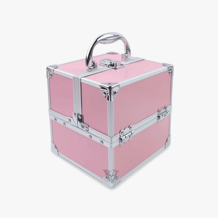 Deluxe Aluminum Alloy Small Pink Eyelash Kit Case