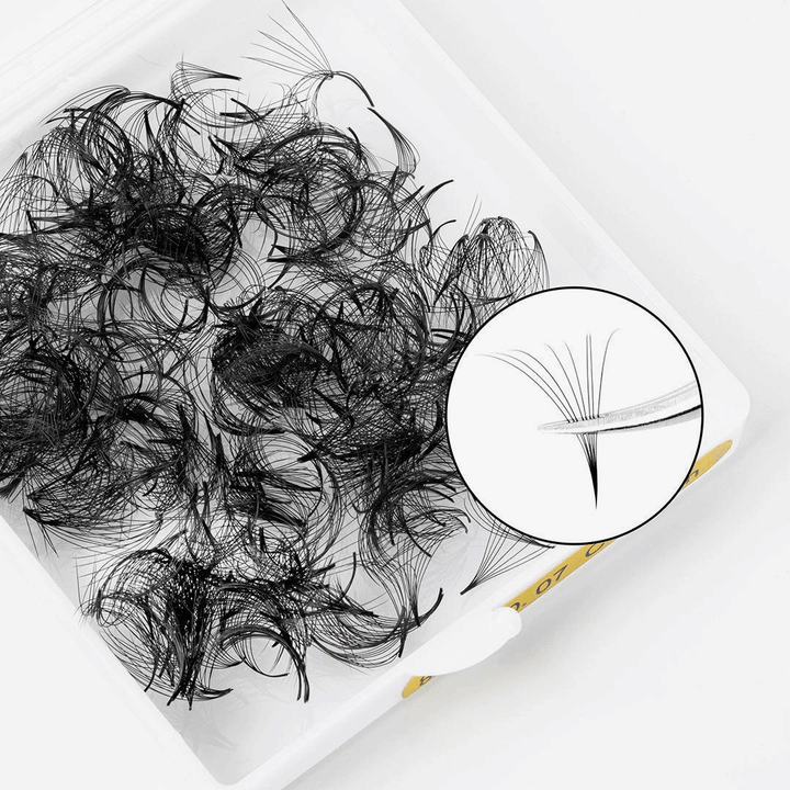 8D handgefertigte vorgefertigte lose Fans mit spitzem Basis /500 Fans