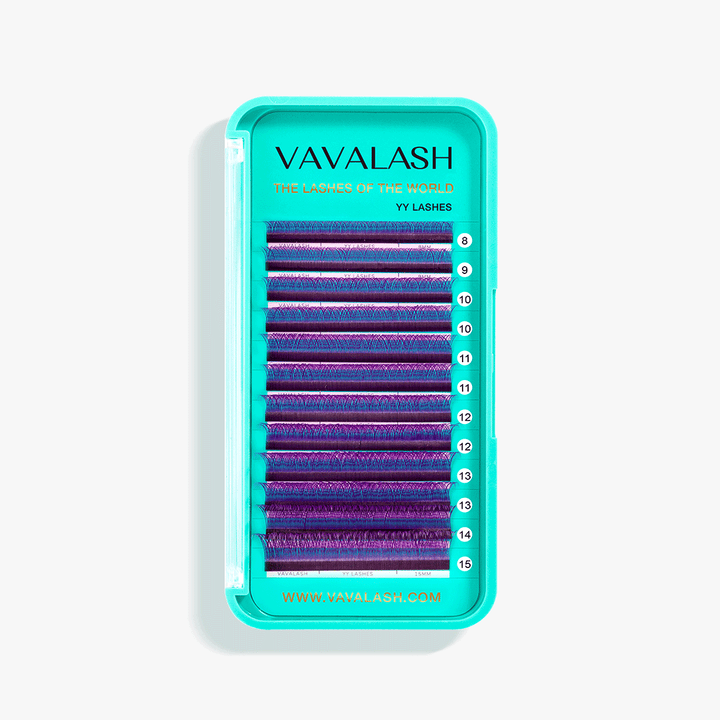 Colored YY Lash Extensions Volume Premade Fan-Violet