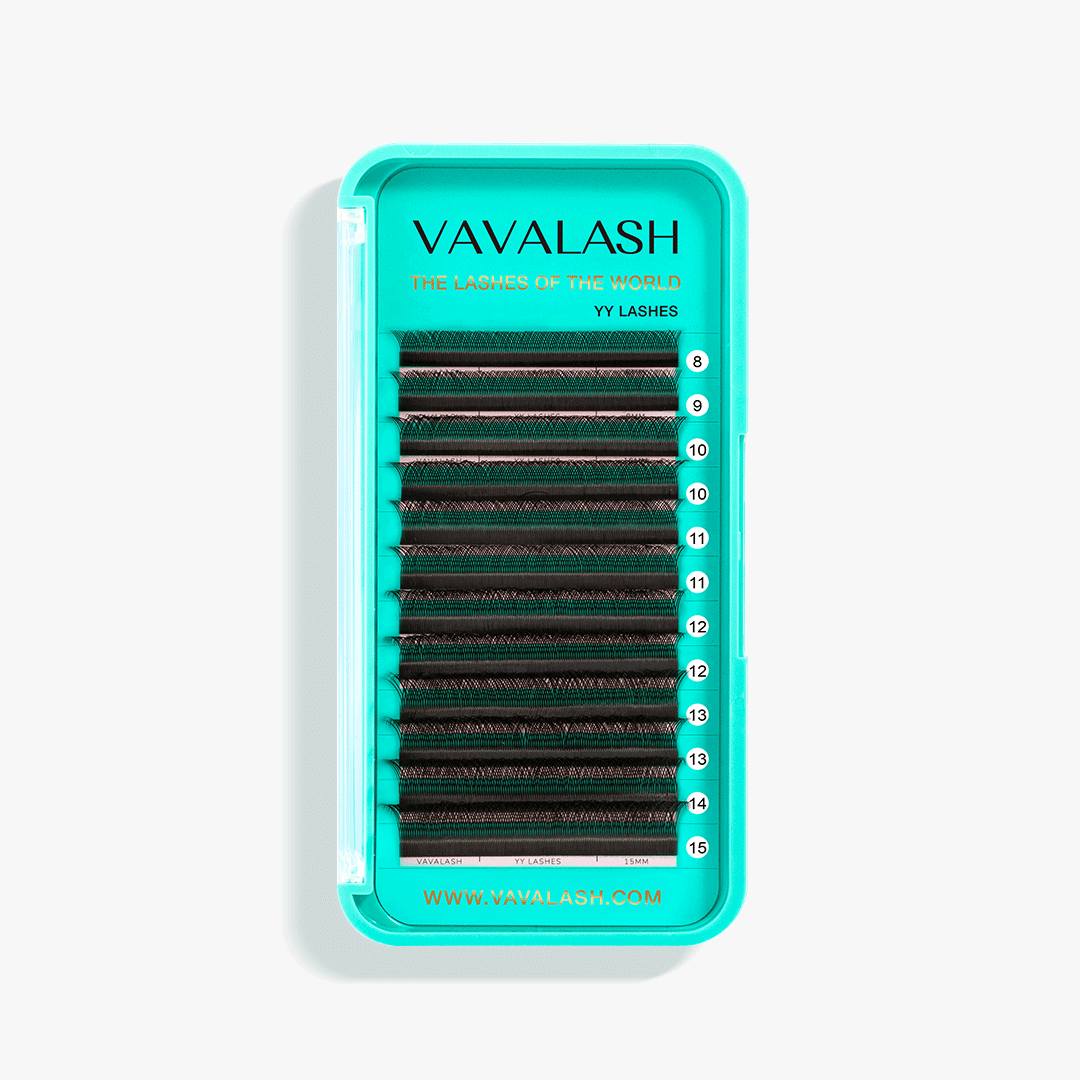 Colored YY Lash Extensions Volume Premade Fan-Brown