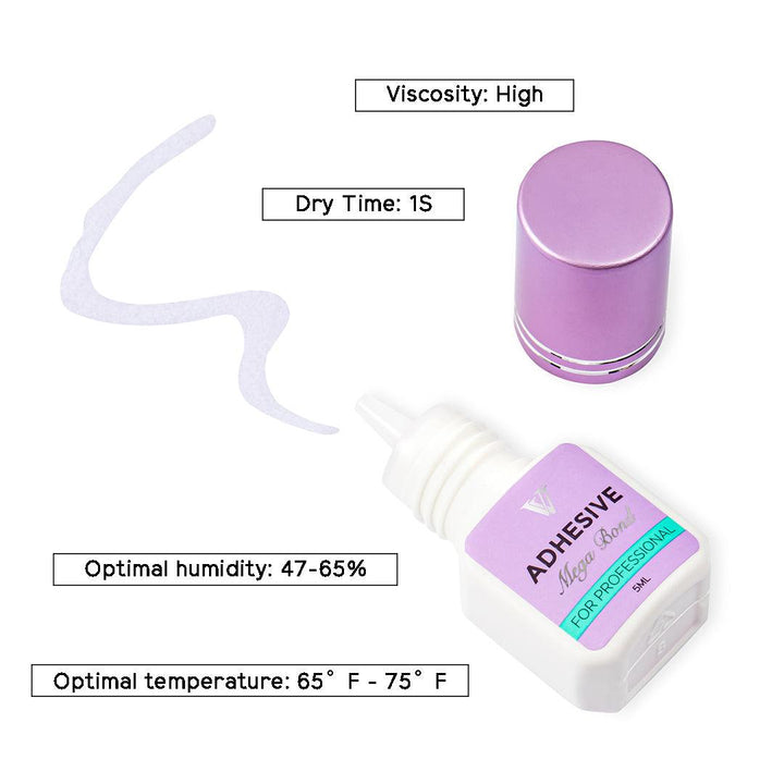 Violet Color Mega Bond Eyelash Adhesive 5ml